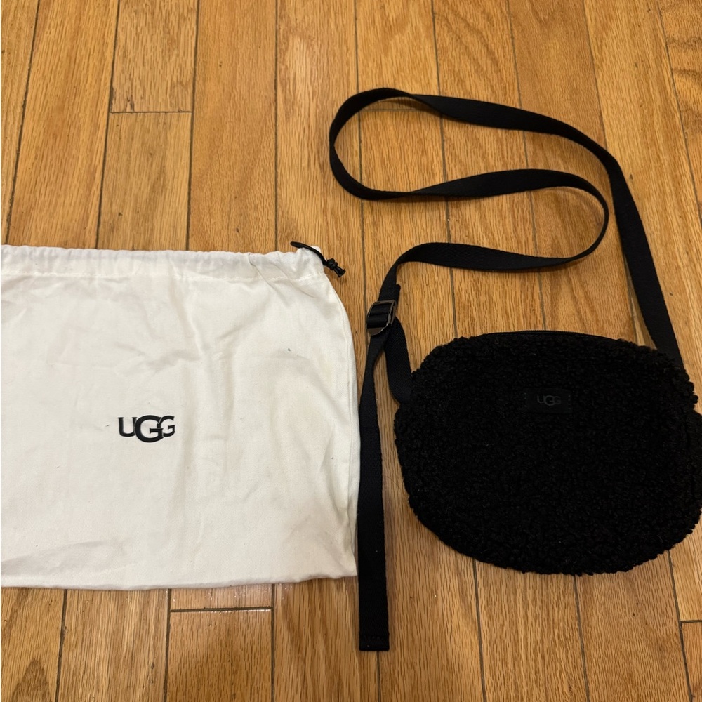 UGG Black Fleece Crossbody Bag